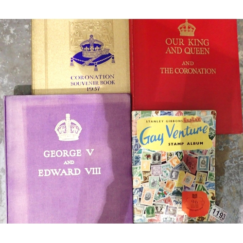 1193 - Royalty books and a part filled stamp album. P&P Group 1 (£14+VAT for the first lot and £1+VAT for s... 