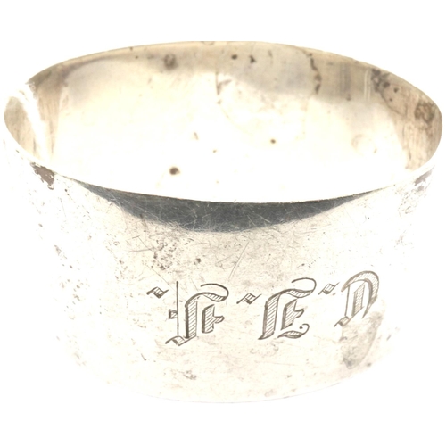 119 - Hallmarked silver napkin ring, Sheffield assay, 32g. P&P Group 1 (£14+VAT for the first lot and £1+V... 