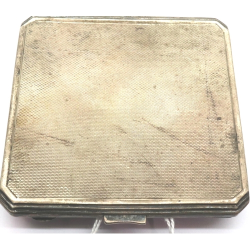 120 - Hallmarked silver card/cigarette case with hardwood front with whaling design, Birmingham assay, 9 x... 