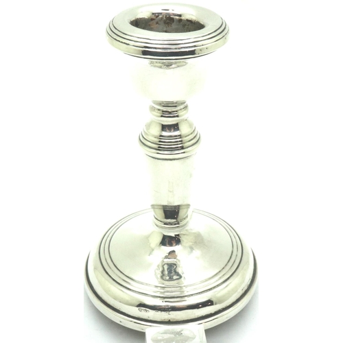 125 - B & Co sterling silver candlestick, H: 10 cm, 114g. P&P Group 1 (£14+VAT for the first lot and £1+VA... 