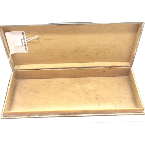 133 - Deacon & Francis, hallmarked silver cigarette case with cedar lined interior, Birmingham assay 1924,... 