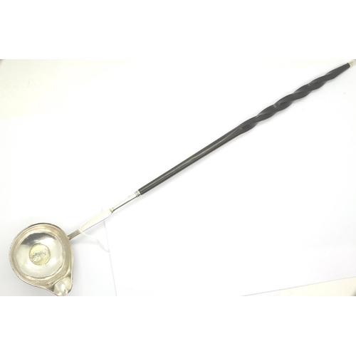 144 - Georgian silver toddy ladle, L: 38 cm. P&P Group 1 (£14+VAT for the first lot and £1+VAT for subsequ... 