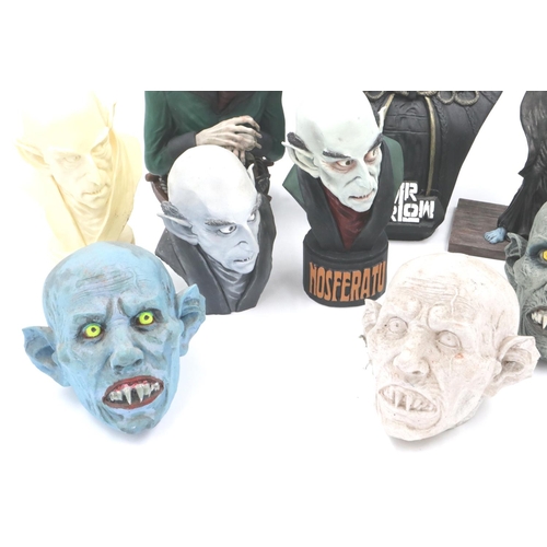 162 - Collectors models: Mr Barlow/Nosferatu busts and figures, largest H: 33 cm. (6). P&P Group 3 (£25+VA... 