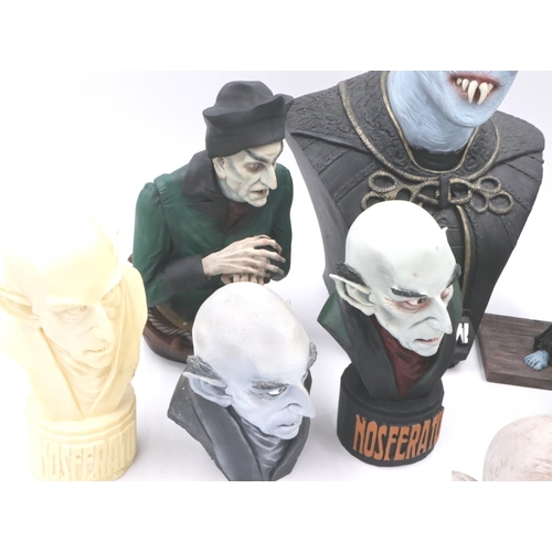 162 - Collectors models: Mr Barlow/Nosferatu busts and figures, largest H: 33 cm. (6). P&P Group 3 (£25+VA... 