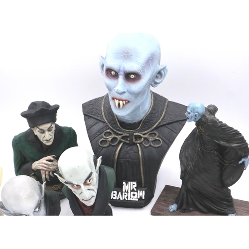 162 - Collectors models: Mr Barlow/Nosferatu busts and figures, largest H: 33 cm. (6). P&P Group 3 (£25+VA... 