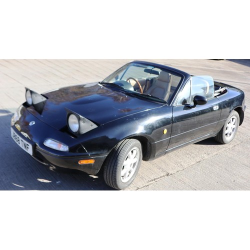 2 - Mazda Eunos Roadster (MX5) Mark 1,1991. Automatic, Mileage 179,209 km (approx 111,355 miles), black ... 