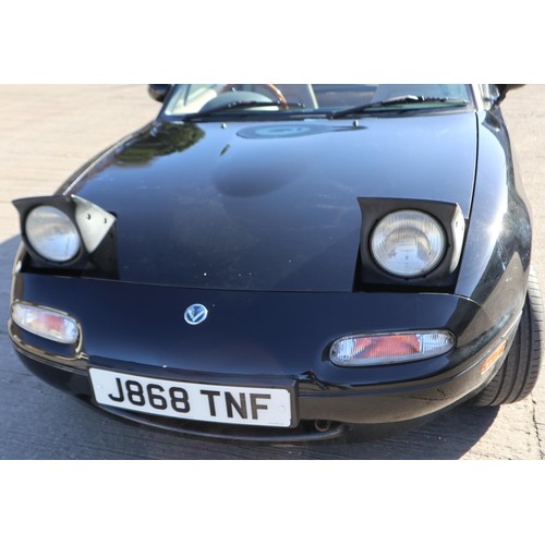 2 - Mazda Eunos Roadster (MX5) Mark 1,1991. Automatic, Mileage 179,209 km (approx 111,355 miles), black ... 