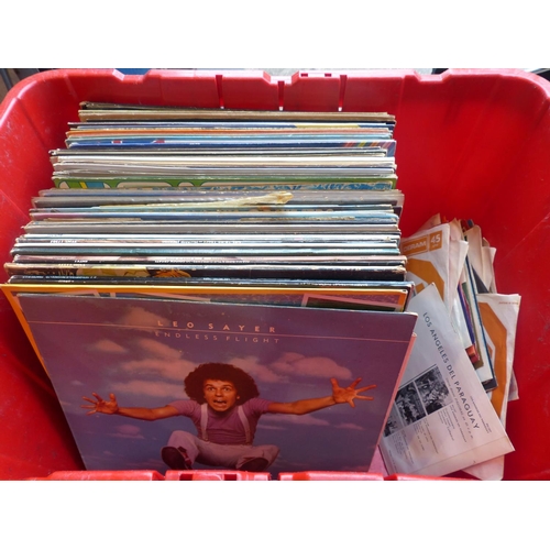 1210A - Mixed LPs and singles including Elton John. Not available for in-house P&P