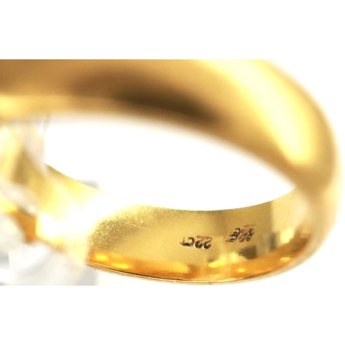 20 - Heavy gauge 22ct gold wedding band, size V, 11.6g. P&P Group 1 (£14+VAT for the first lot and £1+VAT... 