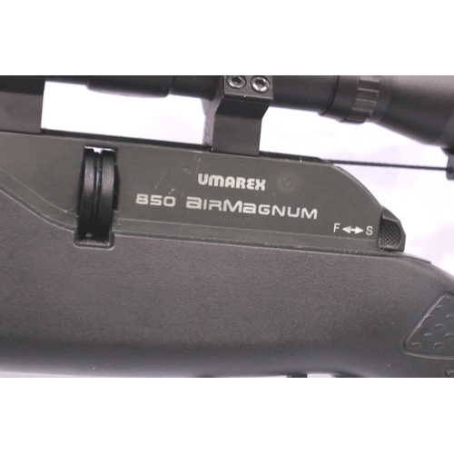 2001 - Umarex Magnum 850 .22 cal CO2 air rifle with Waltham scope, bipod, case and accessories, appears to ... 