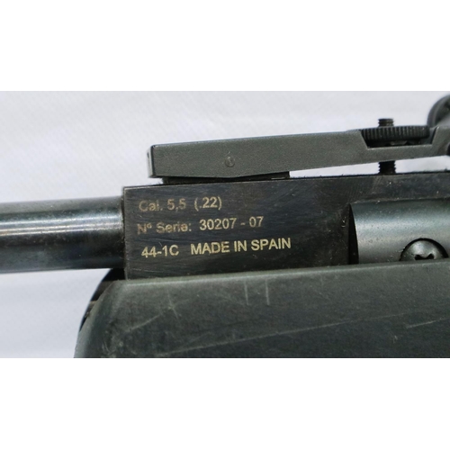 2009 - Norica .22 air rifle with synthetic stock. P&P Group 3 (£25+VAT for the first lot and £5+VAT for sub... 