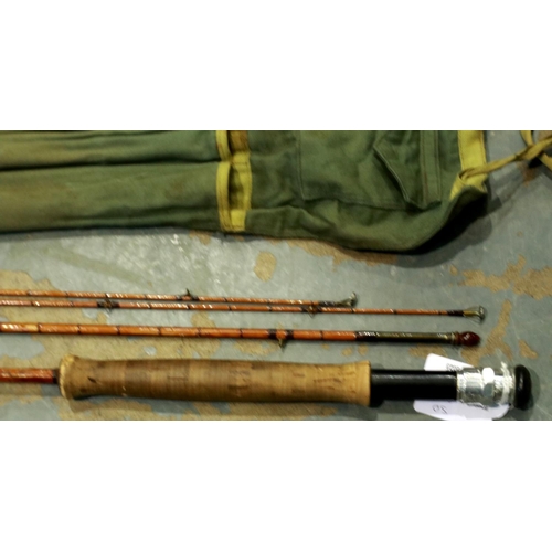 2049 - Four piece split cane Hardy trout rod. P&P Group 3 (£25+VAT for the first lot and £5+VAT for subsequ... 