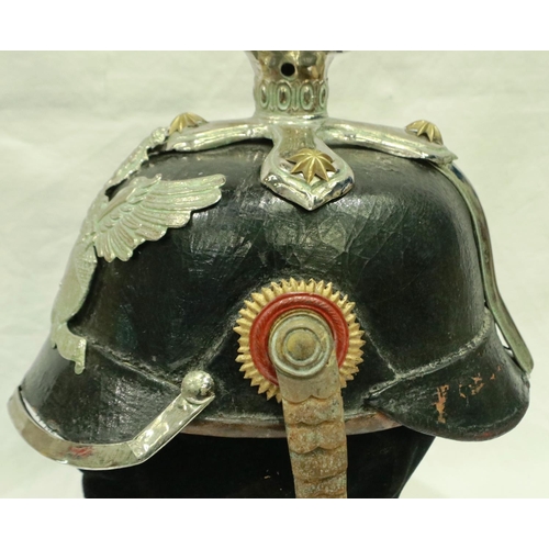 2171 - WWI Imperial German restored 1845 model Bayen Dragoner Regiment no 20 Officers Pickelhaube. P&P Grou... 