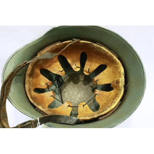 2183 - Third Reich Waffen SS M34 Edelshalk helmet, with hand painted decals. P&P Group 2 (£18+VAT for the f... 