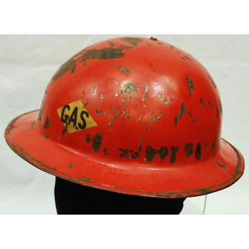 2189 - British WWII Home Front issue Gas Company Brodie helmet. P&P Group 2 (£18+VAT for the first lot and ... 