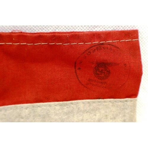 2195 - WWII German Hitler Youth armband with Stady (town) stamp. P&P Group 1 (£14+VAT for the first lot and... 