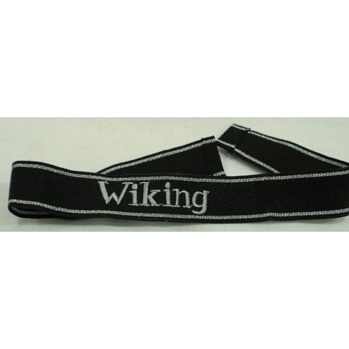 2198 - German embroidered cuff title: Wiking. P&P Group 1 (£14+VAT for the first lot and £1+VAT for subsequ... 