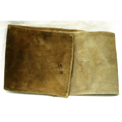 2199 - WWI Turkish Ottoman Empire Red Crescent Medics armband, with official stamp inside. P&P Group 1 (£14... 