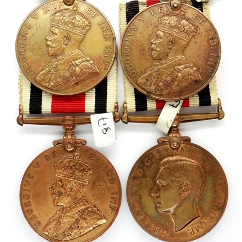 2275 - Four George V / VI Special Constabulary Faithful Service medals, named to Stanley A Snell, Ernest Ho... 