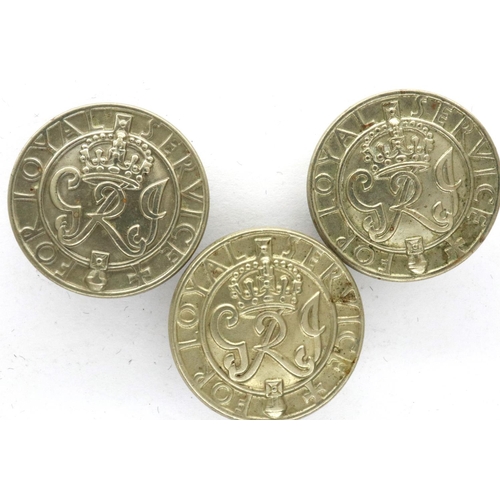 2299 - Three WWII Loyal Service buttonholes. P&P Group 1 (£14+VAT for the first lot and £1+VAT for subseque... 