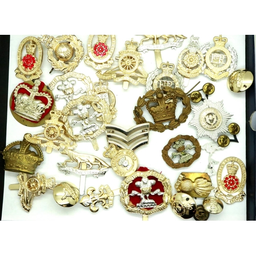 2315 - Collection of Military cap badges, mainly Staybrite. P&P Group 1 (£14+VAT for the first lot and £1+V... 