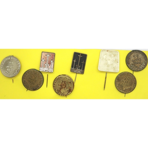 2321 - Eight Third Reich period Gau badges, five dated 1936 and three undated. P&P Group 1 (£14+VAT for the... 