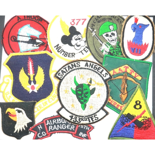 2324 - Ten Vietnam War period embroidered patches. P&P Group 1 (£14+VAT for the first lot and £1+VAT for su... 