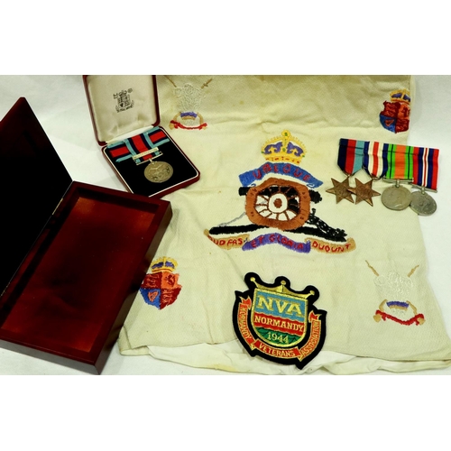 2328 - WWII medal group to 14255660 GNR Victor Jones, Royal Artillery, together with service record, Norman... 
