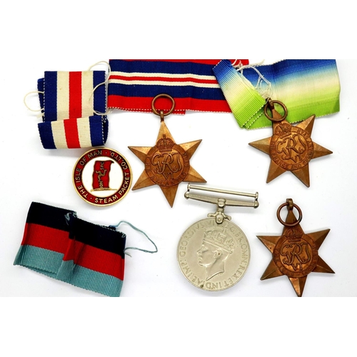 2331 - WWII medals: 1939-1945 Defence medal, The Atlantic star, France and Germany star, 1939-1945 star and... 