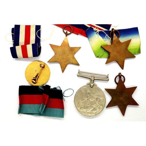 2331 - WWII medals: 1939-1945 Defence medal, The Atlantic star, France and Germany star, 1939-1945 star and... 