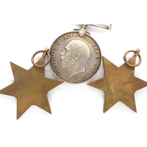 2338 - WWI BWM named to 38401 Pte G Andrews Cheshire Regiment, with a 1939-45 star and Italy star (3). P&P ... 
