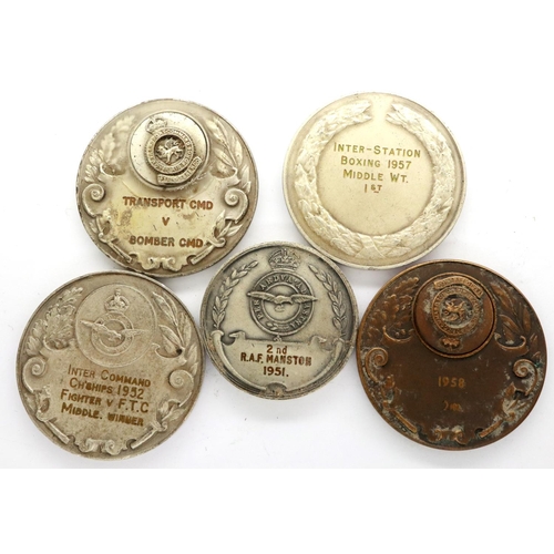 2340 - RAF Bomber Command post-WWII sporting medals (5). P&P Group 1 (£14+VAT for the first lot and £1+VAT ... 