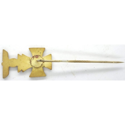 2343 - WWII German Iron Cross 1st class, with Spange stick pin in original box. P&P Group 1 (£14+VAT for th... 