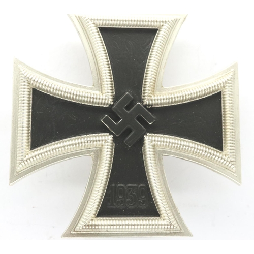 2345 - German WWII Iron cross first class, with numbered tapering pin marked 65. P&P Group 1 (£14+VAT for t... 