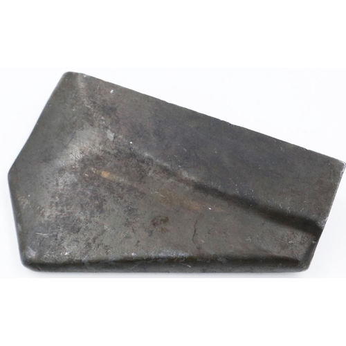 2207C - WWII German V-2 rocket graphite steering vane, with six mounting holes to the base, serial number 00... 