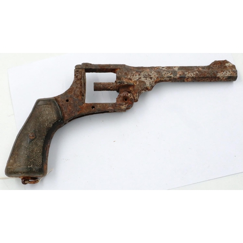 2211 - INERT WWI Battlefield-recovered relic, British 1918 pattern 455 Webley revolver. Vendor advised foun... 