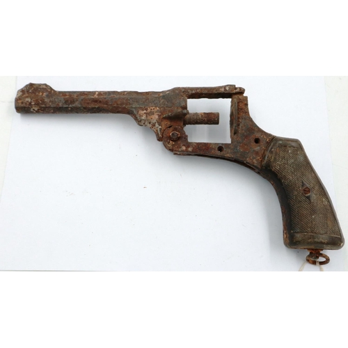 2211 - INERT WWI Battlefield-recovered relic, British 1918 pattern 455 Webley revolver. Vendor advised foun... 