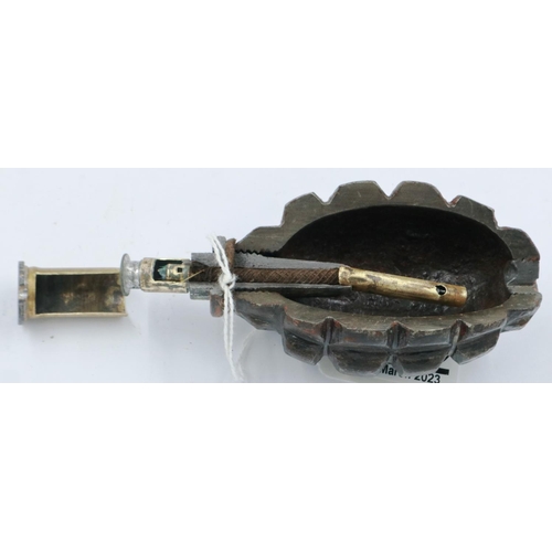 2212 - INERT Cutaway French F1 hand grenade. P&P Group 1 (£14+VAT for the first lot and £1+VAT for subseque... 
