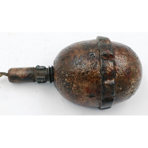 2215 - INERT WWI Imperial German cutaway model 19 Eierhandgrenate (egg grenade). P&P Group 1 (£14+VAT for t... 