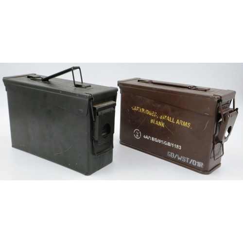 2219 - Two ammunition boxes, one marked for L1382. P&P Group 3 (£25+VAT for the first lot and £5+VAT for su... 