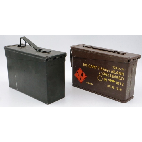 2219 - Two ammunition boxes, one marked for L1382. P&P Group 3 (£25+VAT for the first lot and £5+VAT for su... 