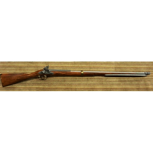 2223 - Replica Bess Flintlock rifle with bayonet. P&P Group 3 (£25+VAT for the first lot and £5+VAT for sub... 