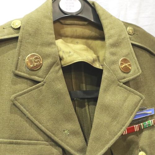 2238 - American WWII tunic of the 103rd Infantry Division, several areas of moth damage throughout. P&P Gro... 