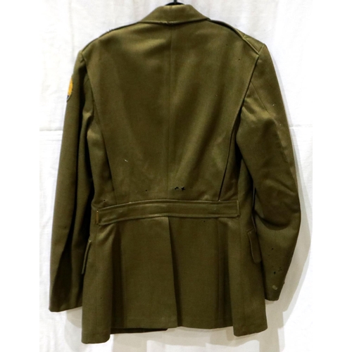 2238 - American WWII tunic of the 103rd Infantry Division, several areas of moth damage throughout. P&P Gro... 