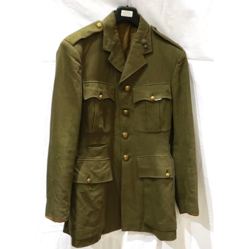 2240 - Royal Artillery WWI-WWII enlisted mans tunic with leather Sam Browne and sword hanger. P&P Group 2 (... 
