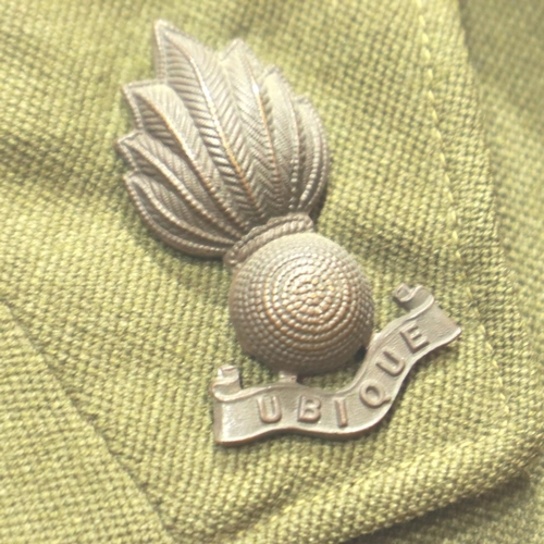 2240 - Royal Artillery WWI-WWII enlisted mans tunic with leather Sam Browne and sword hanger. P&P Group 2 (... 