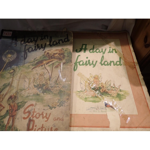 1050 - Original paper print book of A Day in Fairyland, and a picture book. P&P Group 2 (£18+VAT for the fi... 