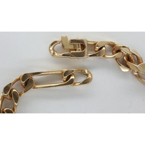 17 - Presumed 9ct gold identity bracelet, inscribed Julie, L: 21 cm, 16.1g. P&P Group 1 (£14+VAT for the ... 