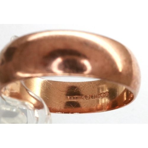 53 - 9ct rose gold wedding band, size S, 4.3g. P&P Group 1 (£14+VAT for the first lot and £1+VAT for subs... 