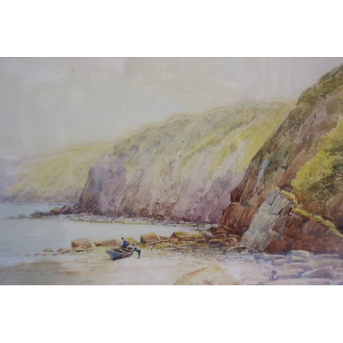 2005 - Fred Wildash (19th/20th century): a pair of watercolours, coastal landscapes, each 30 x 55 cm. Not a... 